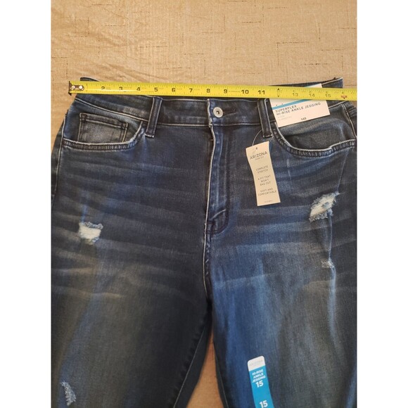 NWT Arizona Women's Super Flex Hi-rise Ankle Jegging Size 15 NWT - Picture 16 of 16